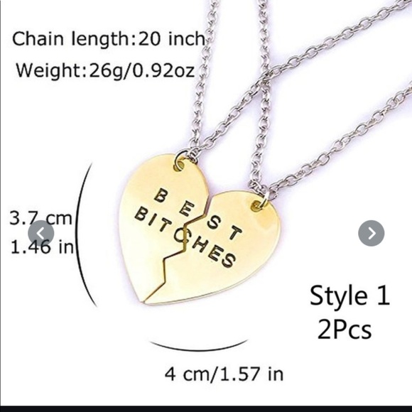*❤️Back In Stock* Hilarious Bff Friendship Necklace - Picture 5 of 8